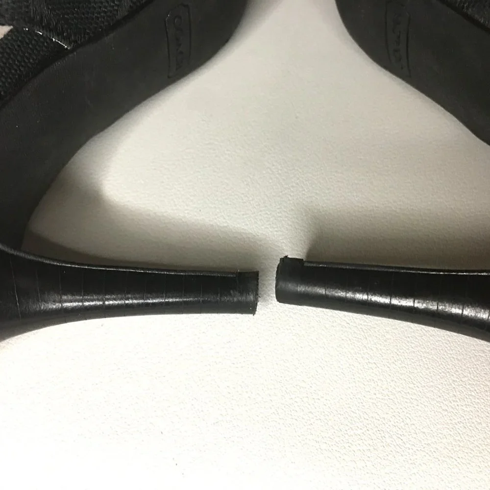 COACH "Diane" Logo'd Canvas & Leather Sling Back Heels 🐴 - Picture 10 of 15